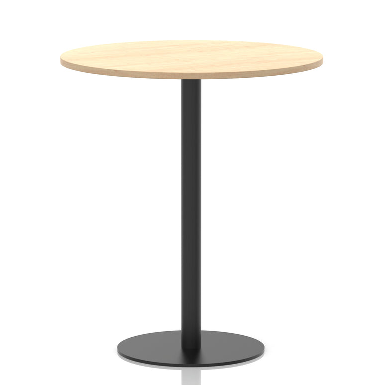 Italia Round Poseur Table Black Leg