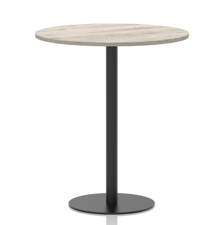 Italia Round Poseur Table Black Leg