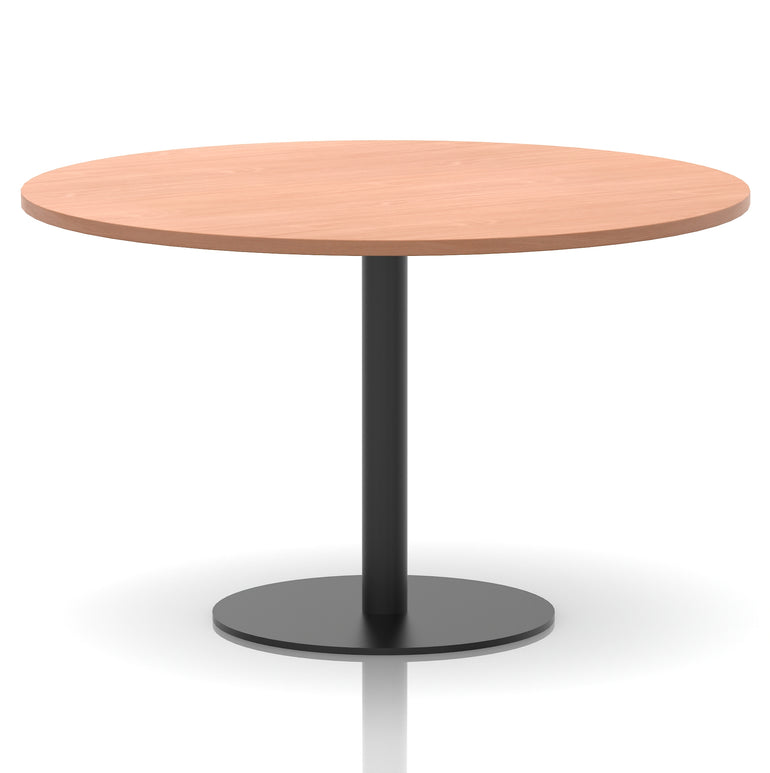 Italia Round Poseur Table Black Leg