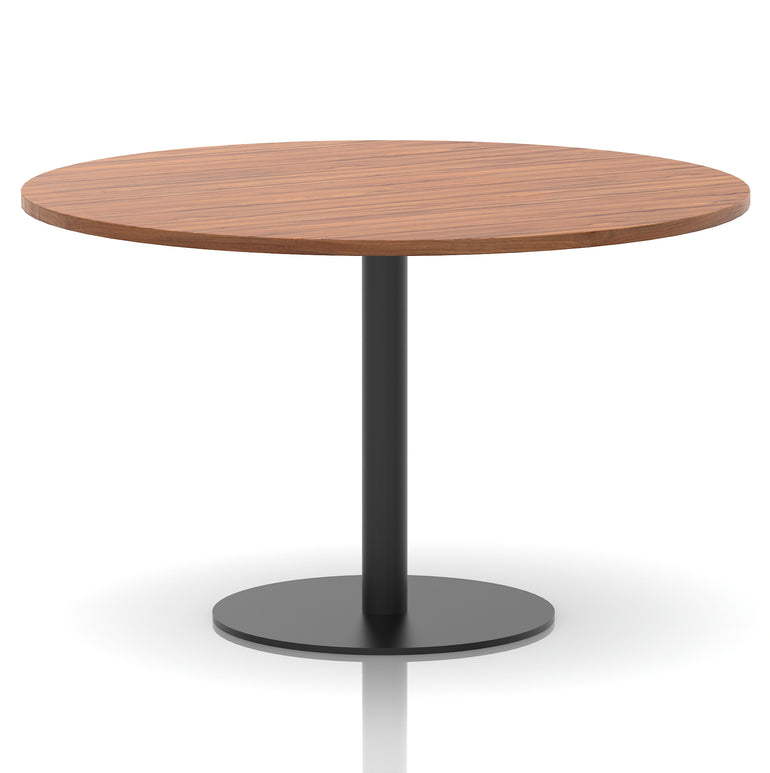Italia Round Poseur Table Black Leg
