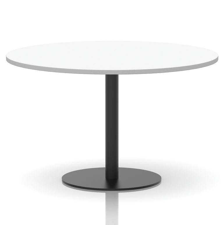 Italia Round Poseur Table Black Leg
