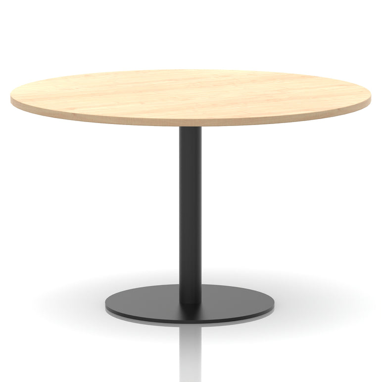 Italia Round Poseur Table Black Leg