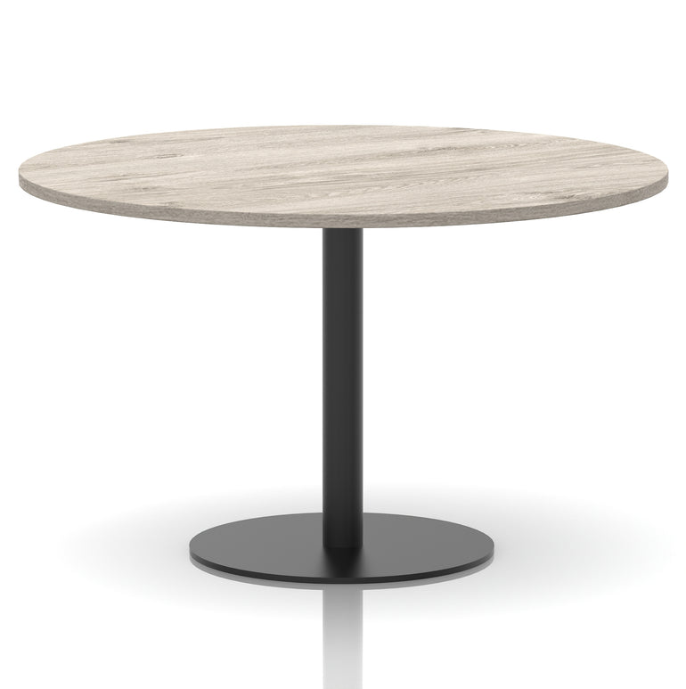 Italia Round Poseur Table Black Leg