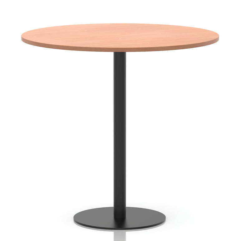 Italia Round Poseur Table Black Leg