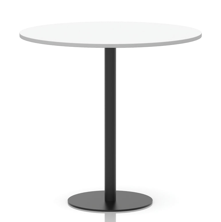 Italia Round Poseur Table Black Leg