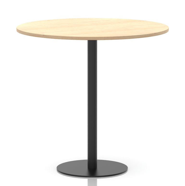Italia Round Poseur Table Black Leg
