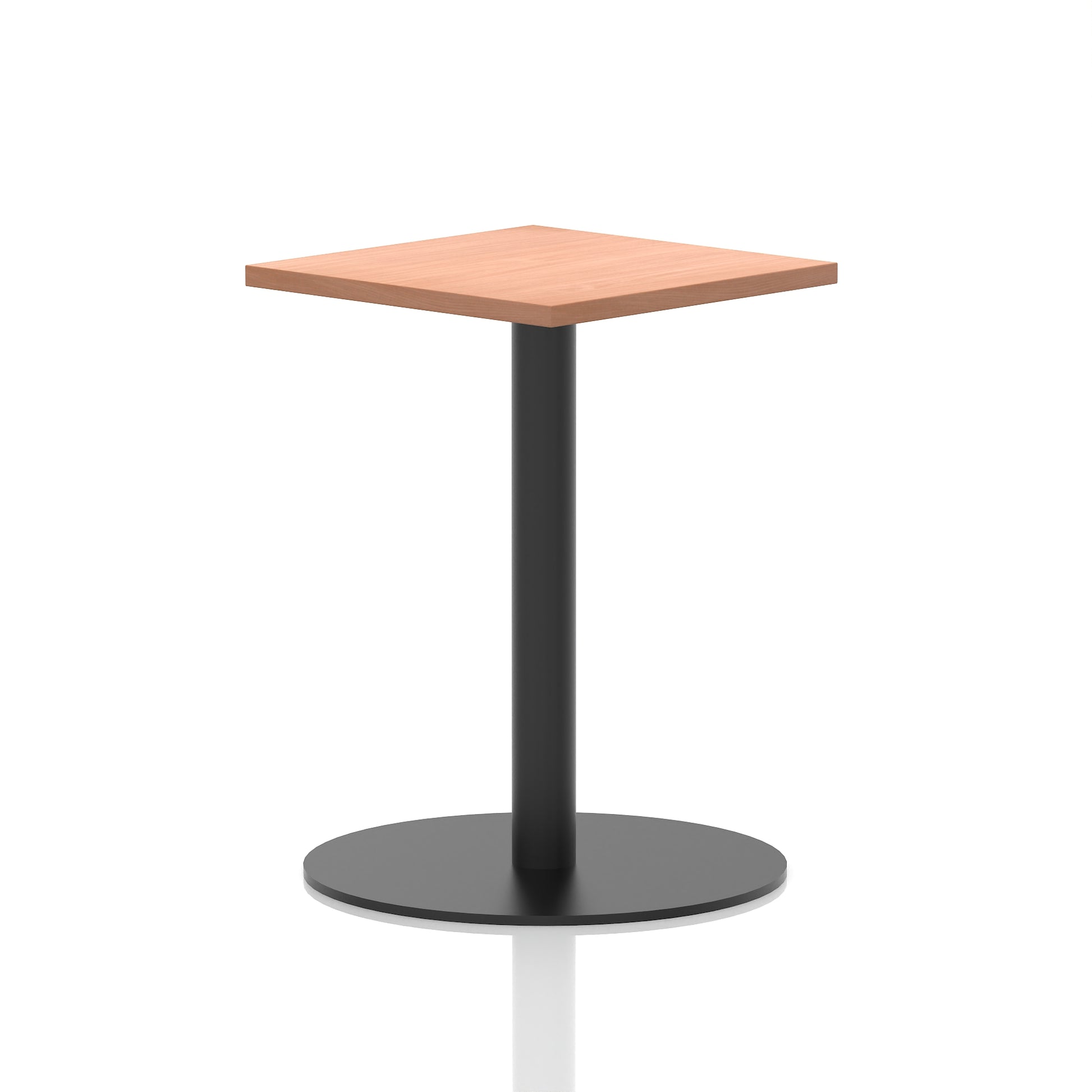 Italia Square Poseur Table Black Leg