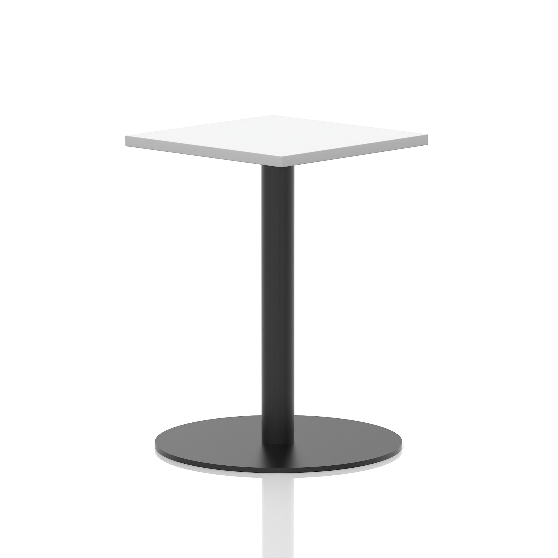 Italia Square Poseur Table Black Leg