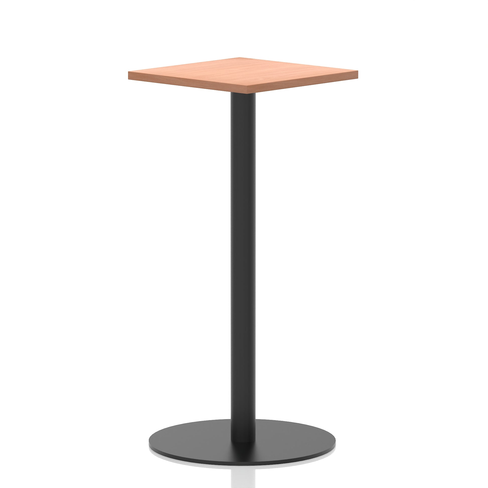 Italia Square Poseur Table Black Leg