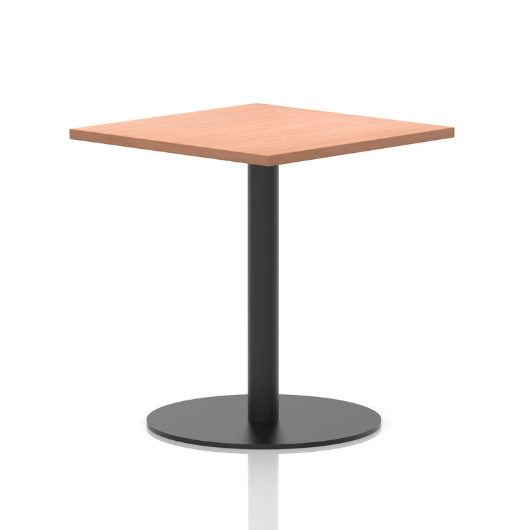 Italia Square Poseur Table Black Leg