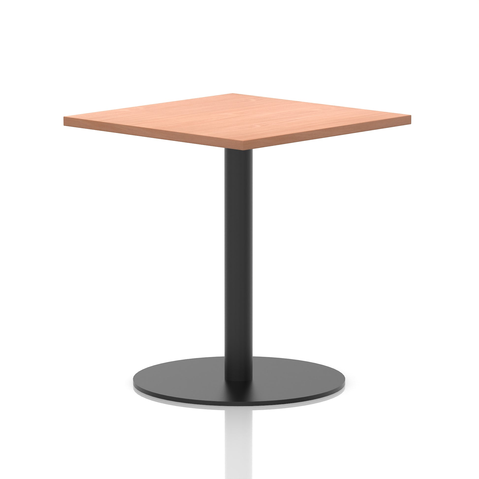 Italia Square Poseur Table Black Leg