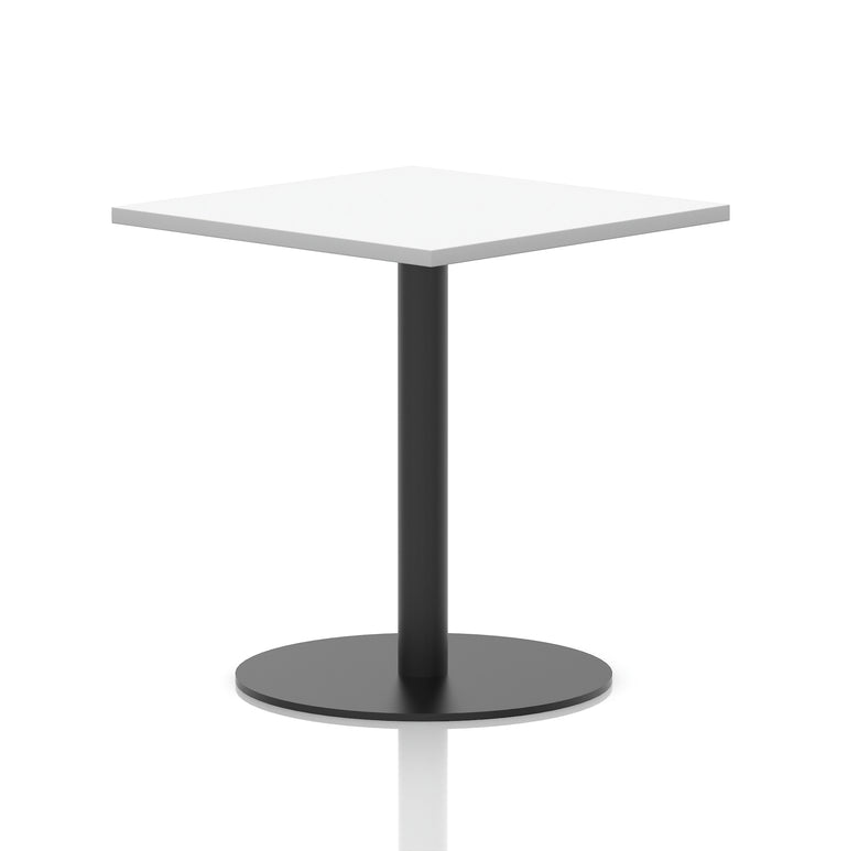 Italia Square Poseur Table Black Leg