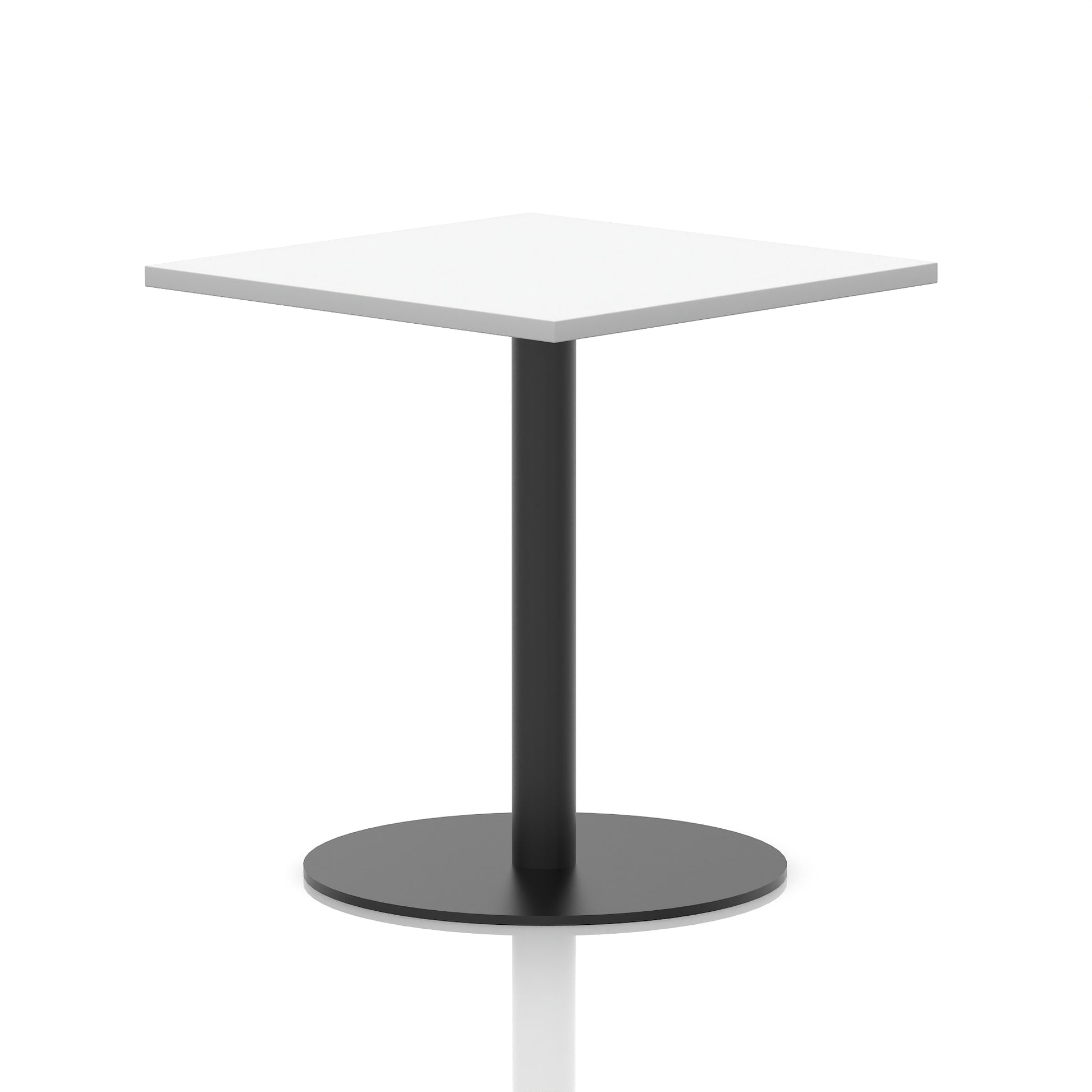 Italia Square Poseur Table Black Leg