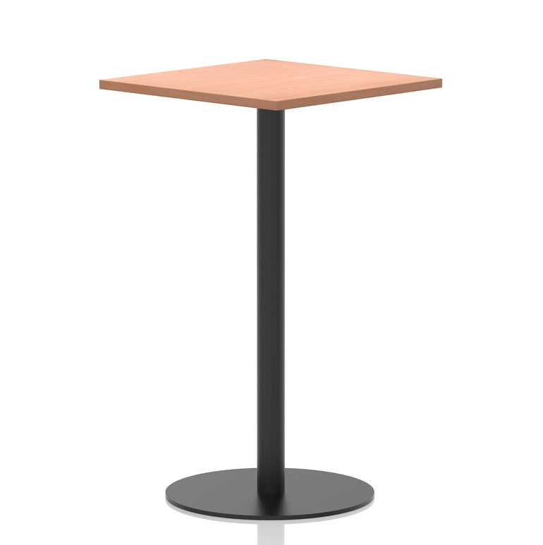 Italia Square Poseur Table Black Leg
