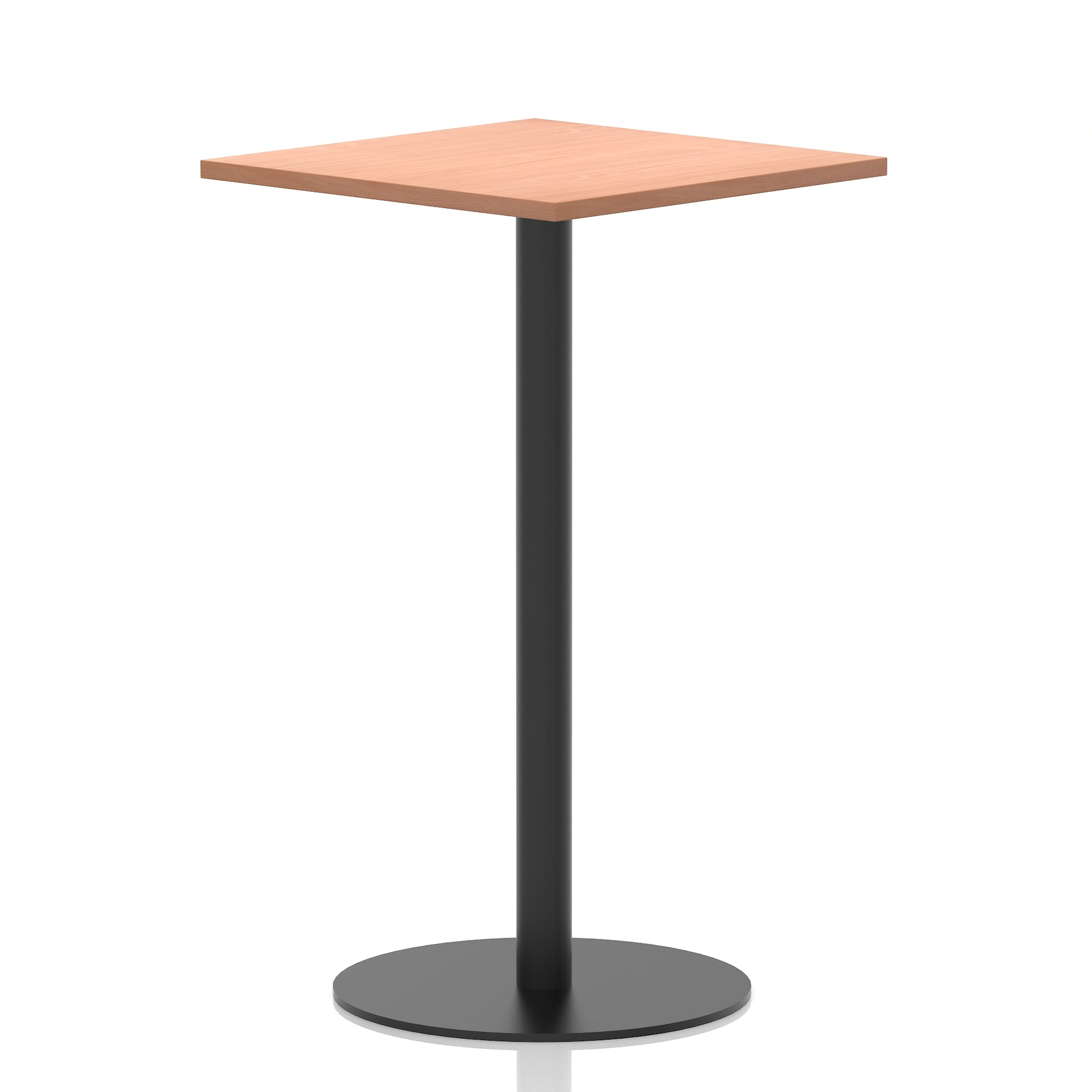 Italia Square Poseur Table Black Leg