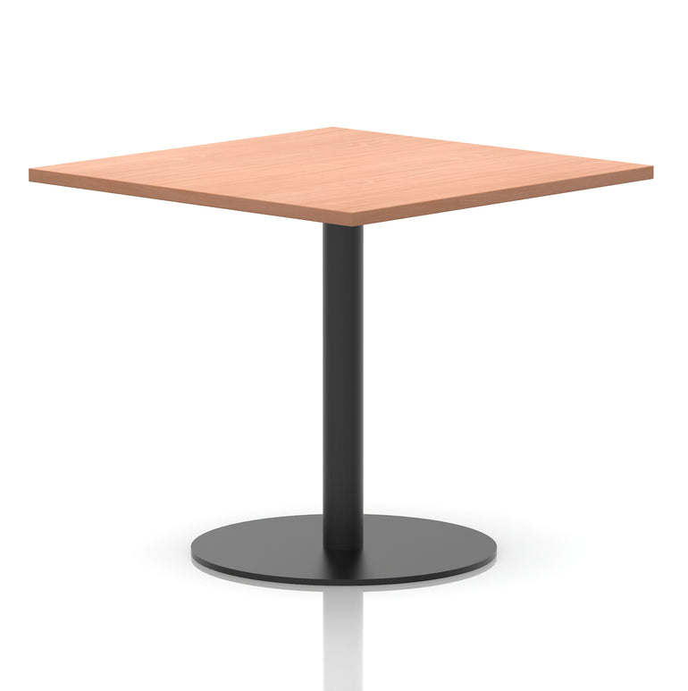 Italia Square Poseur Table Black Leg