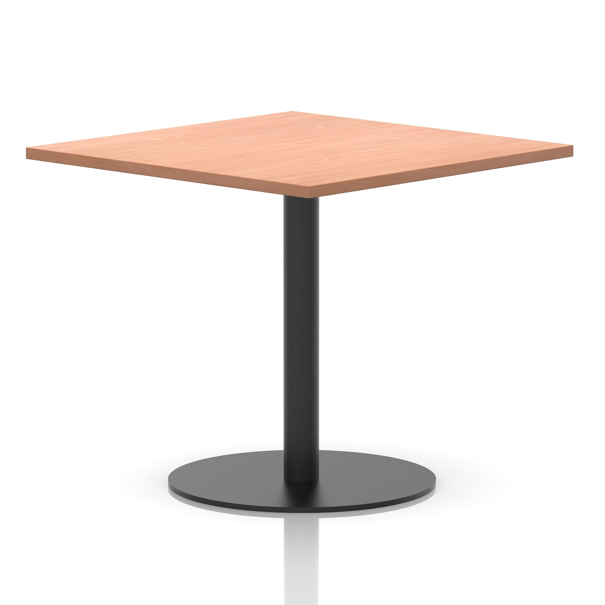 Italia Square Poseur Table Black Leg