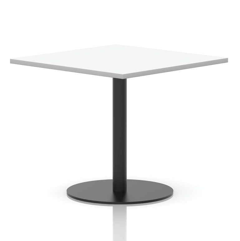 Italia Square Poseur Table Black Leg
