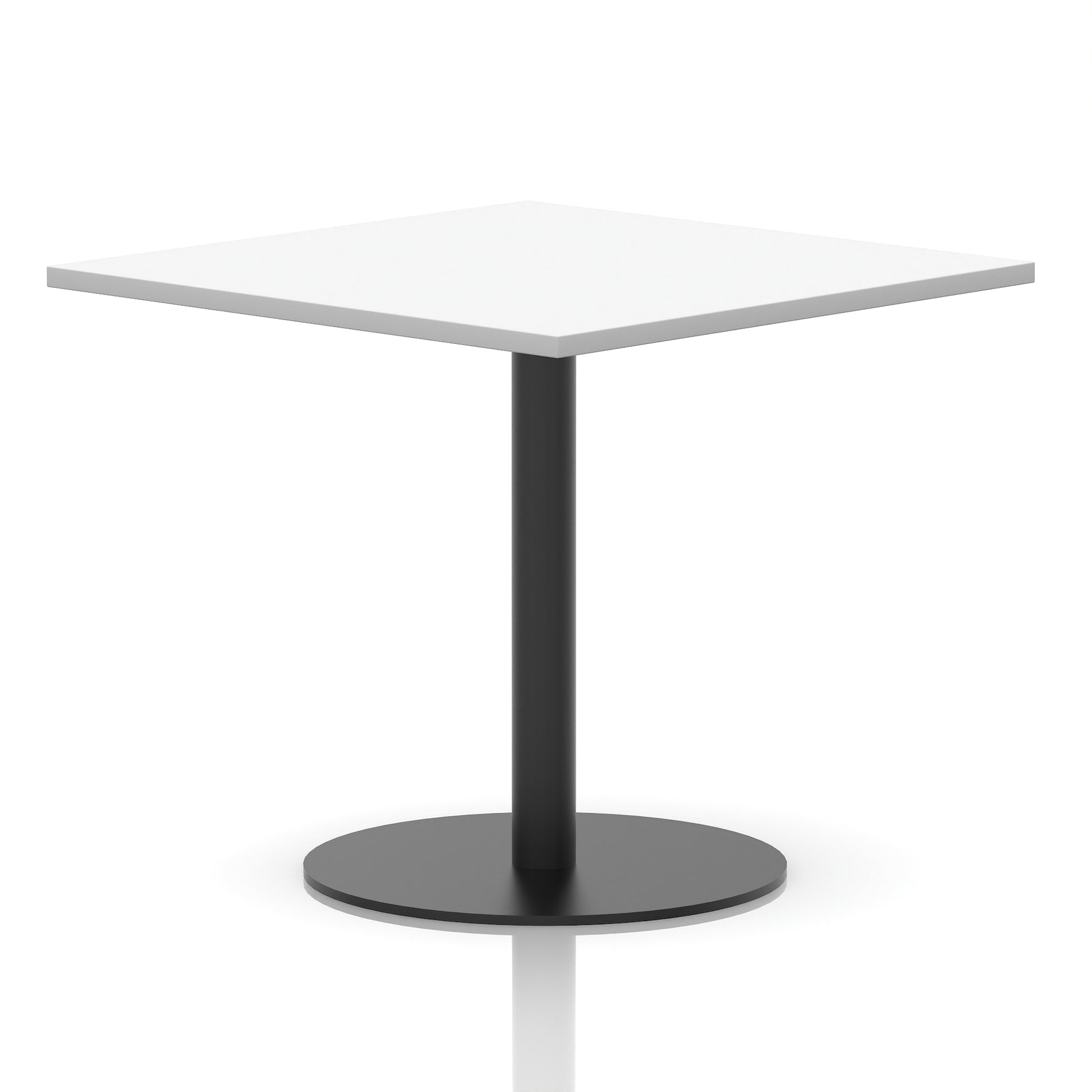 Italia Square Poseur Table Black Leg