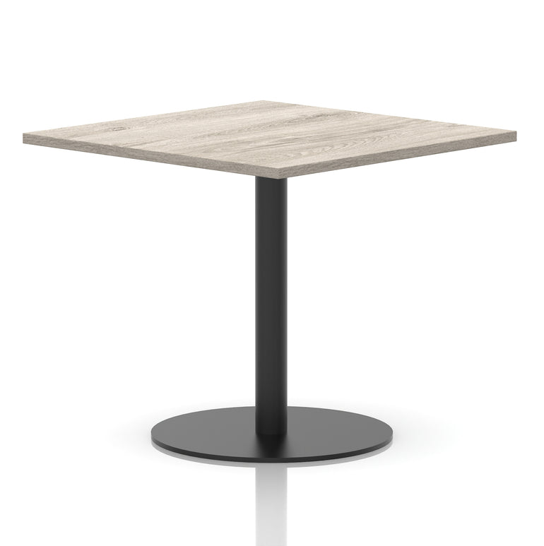Italia Square Poseur Table Black Leg