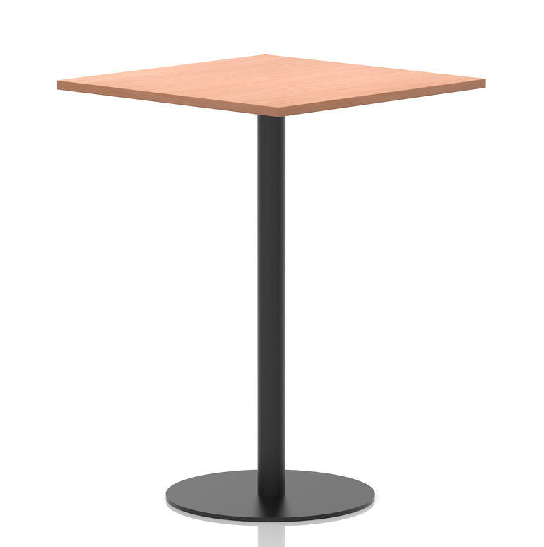 Italia Square Poseur Table Black Leg