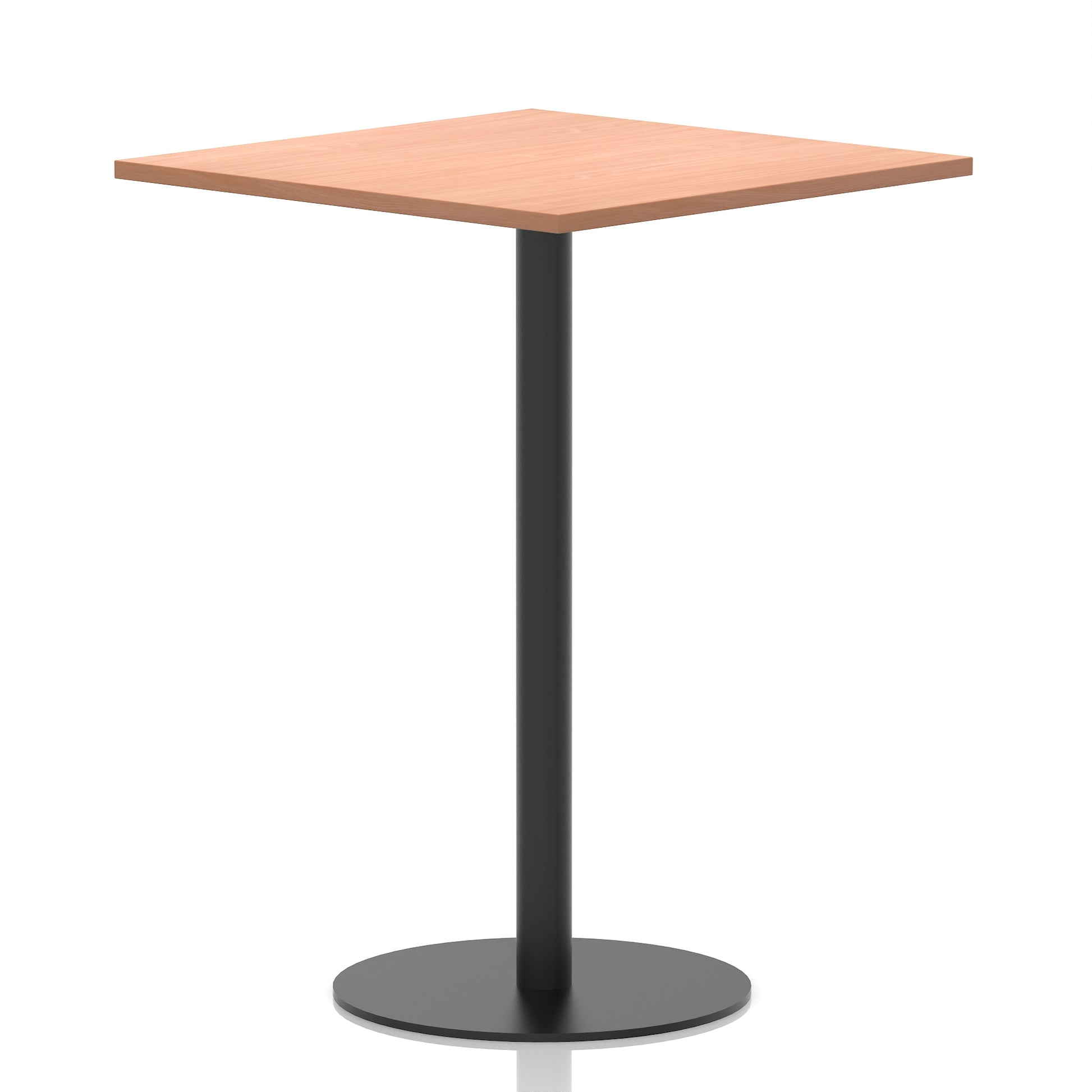 Italia Square Poseur Table Black Leg
