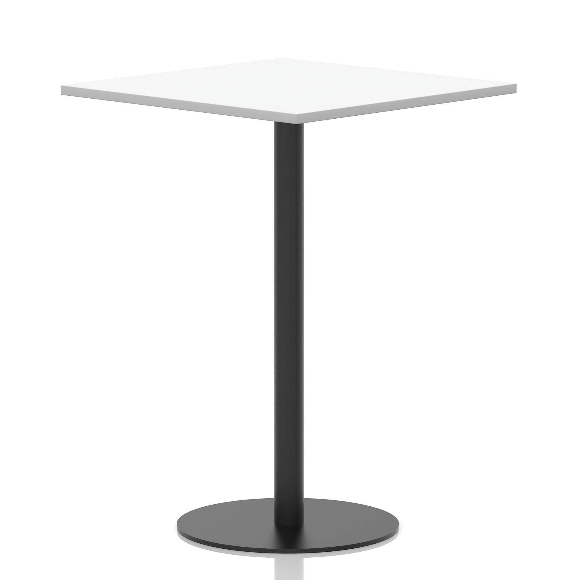 Italia Square Poseur Table Black Leg