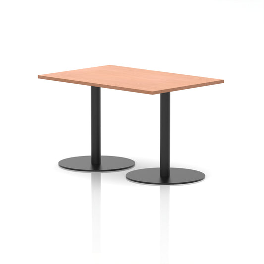 Italia Rectangular Poseur Table Black Leg