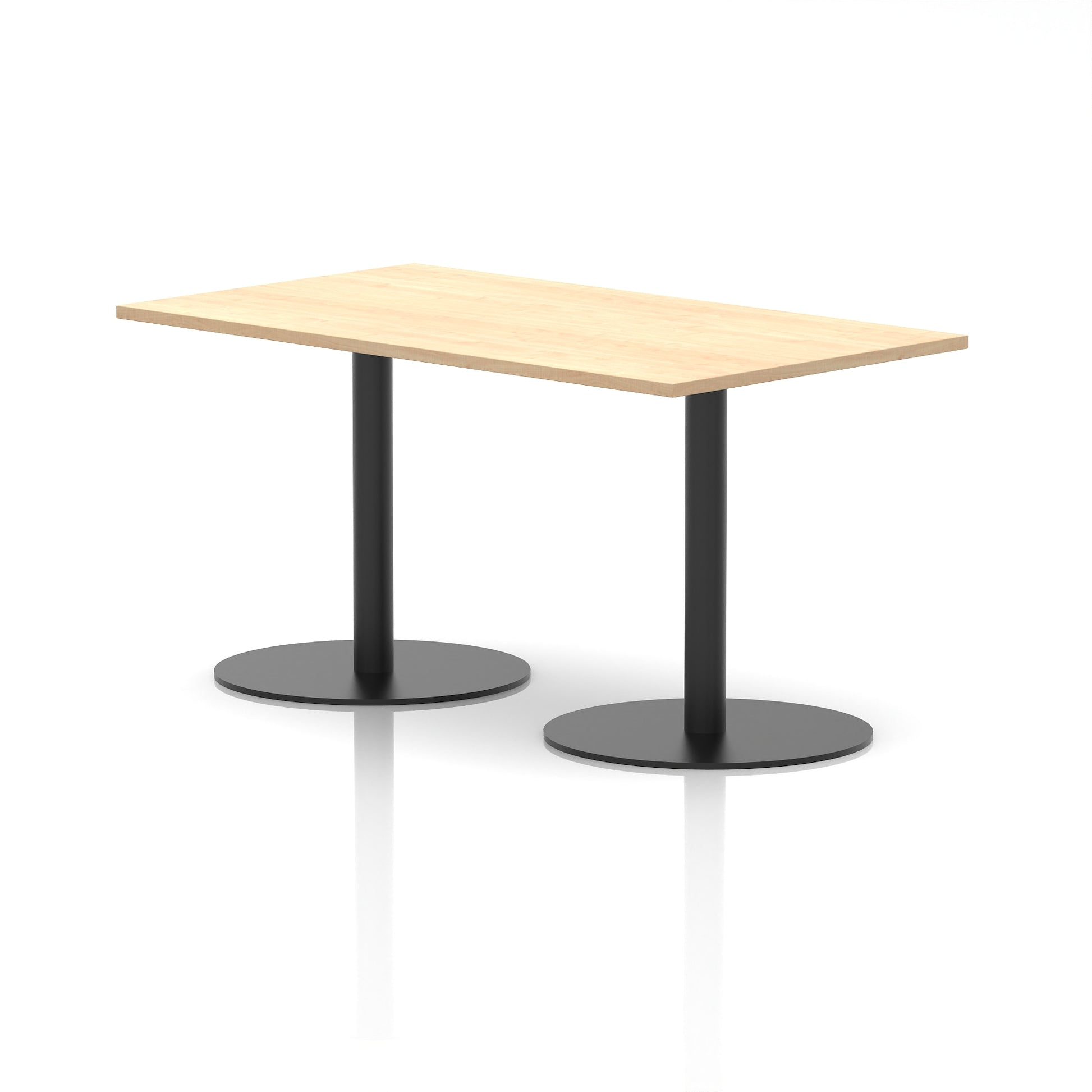 Italia Rectangular Poseur Table Black Leg