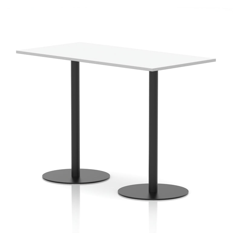 Italia Rectangular Poseur Table Black Leg