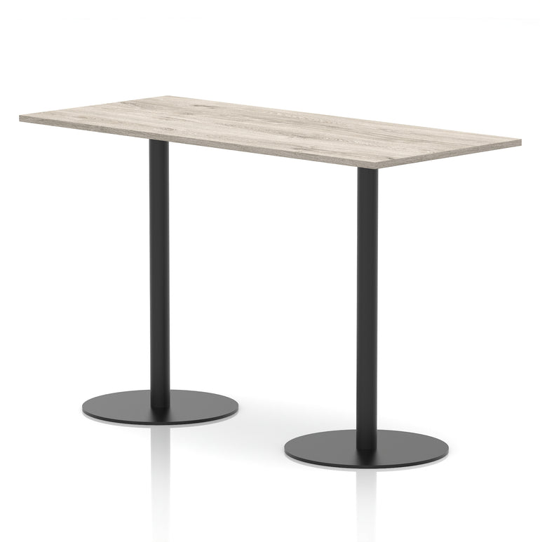 Italia Rectangular Poseur Table Black Leg