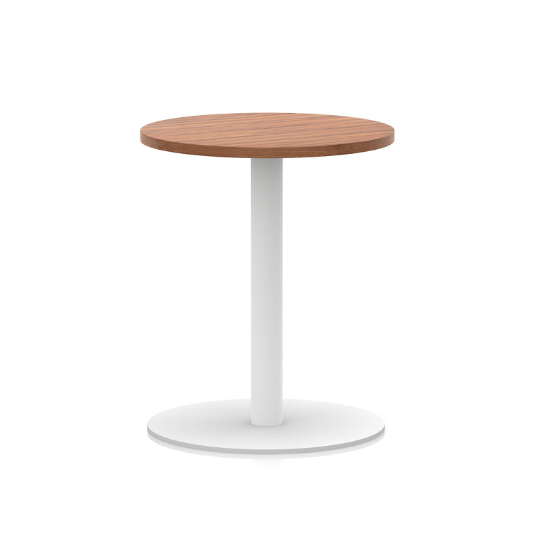 Italia Round Poseur Table White Leg