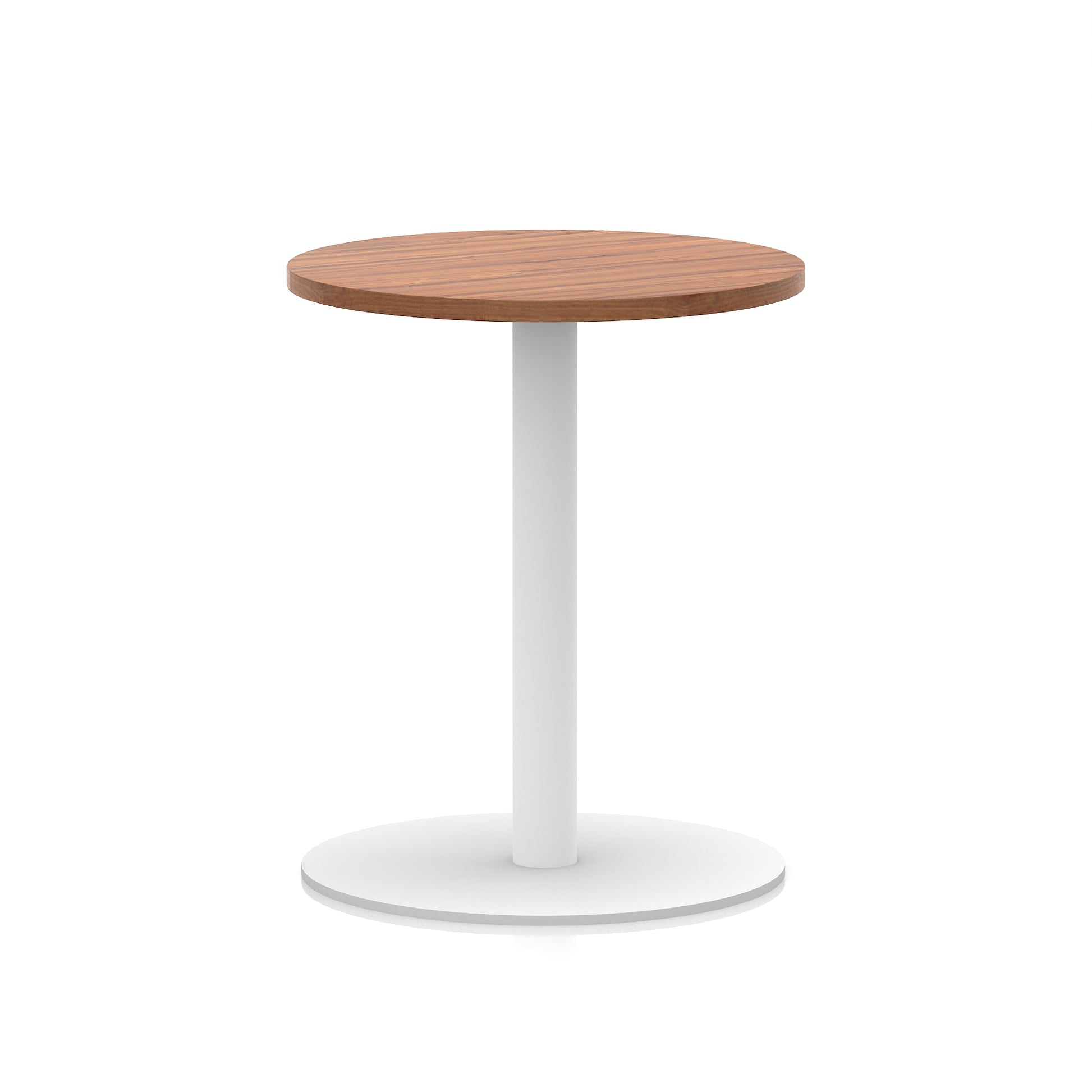 Italia Round Poseur Table White Leg