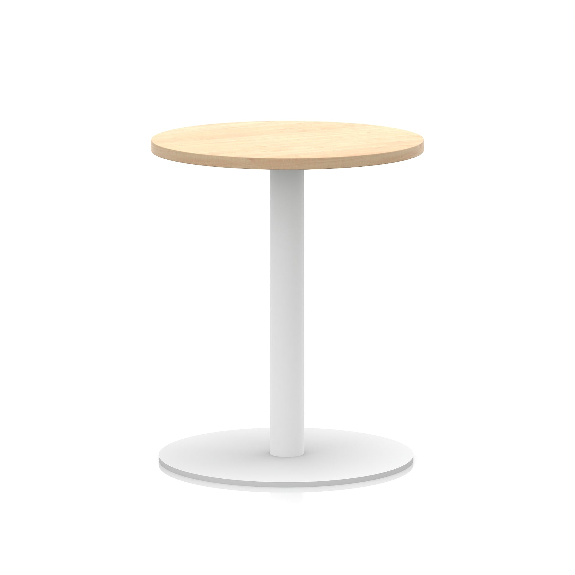 Italia Round Poseur Table White Leg