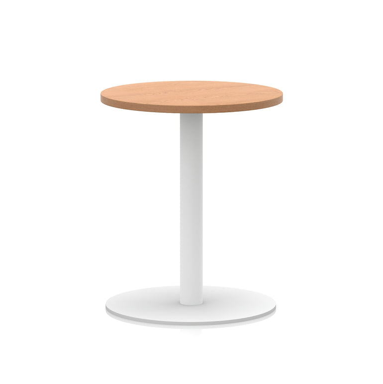 Italia Round Poseur Table White Leg