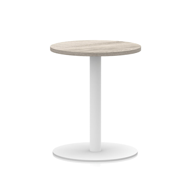 Italia Round Poseur Table White Leg