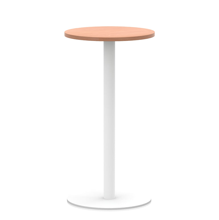 Italia Round Poseur Table White Leg