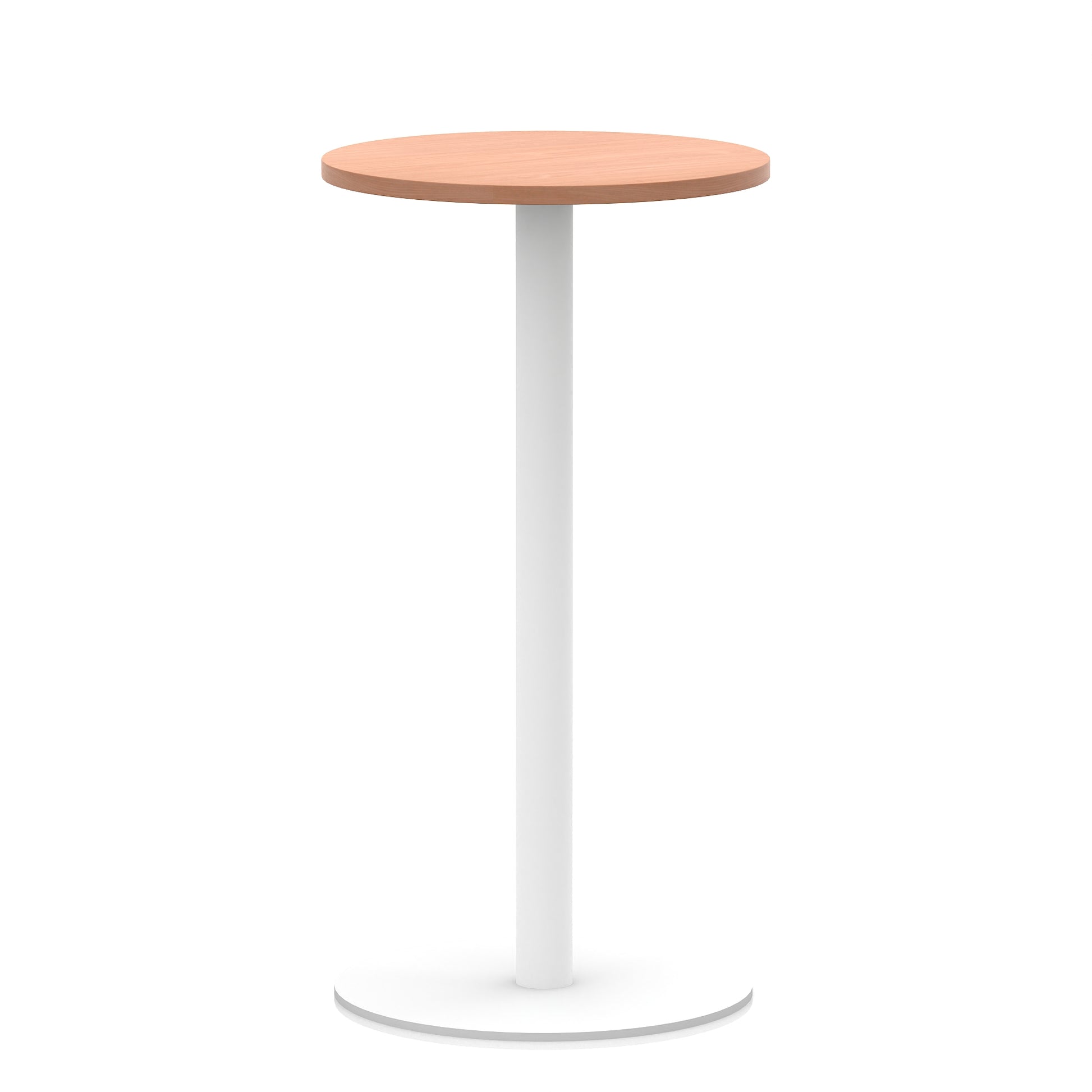 Italia Round Poseur Table White Leg