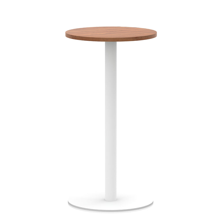Italia Round Poseur Table White Leg
