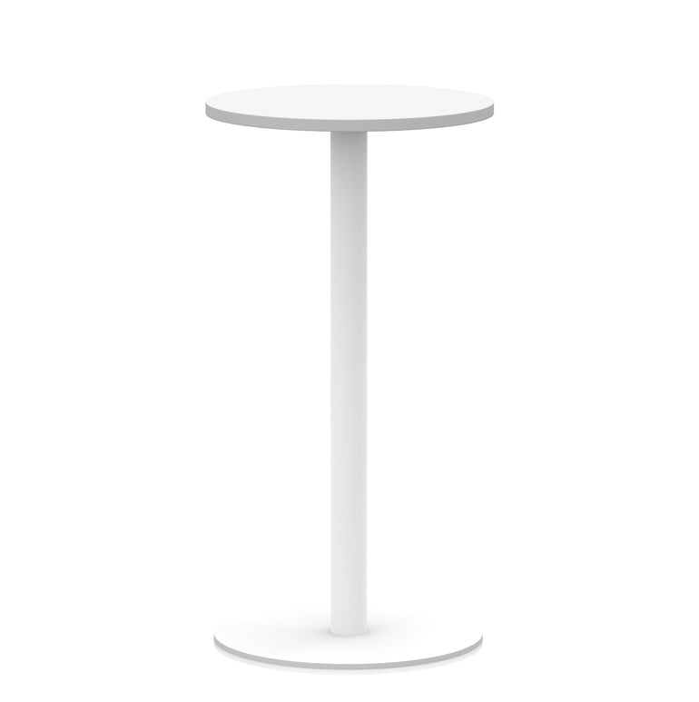 Italia Round Poseur Table White Leg