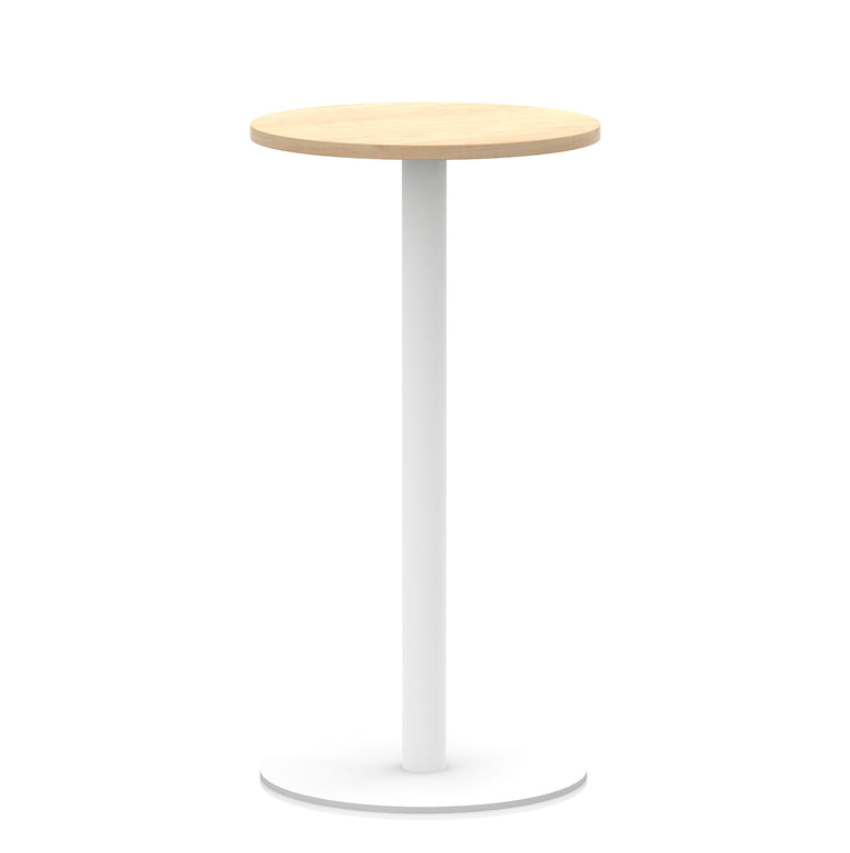 Italia Round Poseur Table White Leg