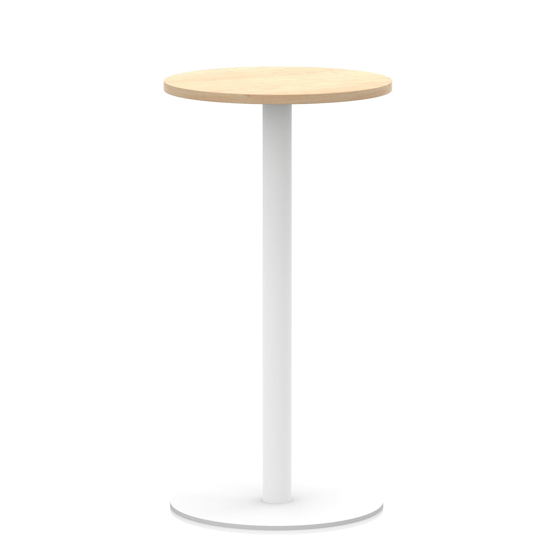 Italia Round Poseur Table White Leg
