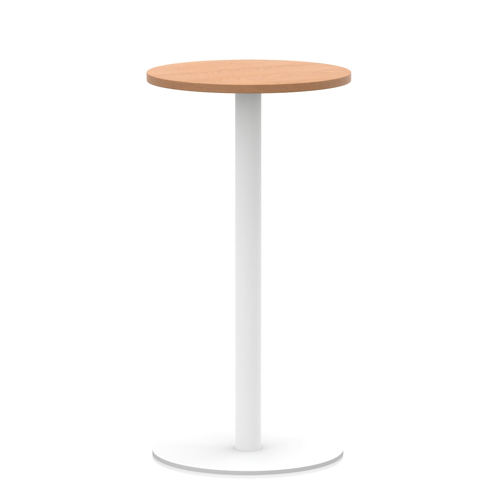 Italia Round Poseur Table White Leg