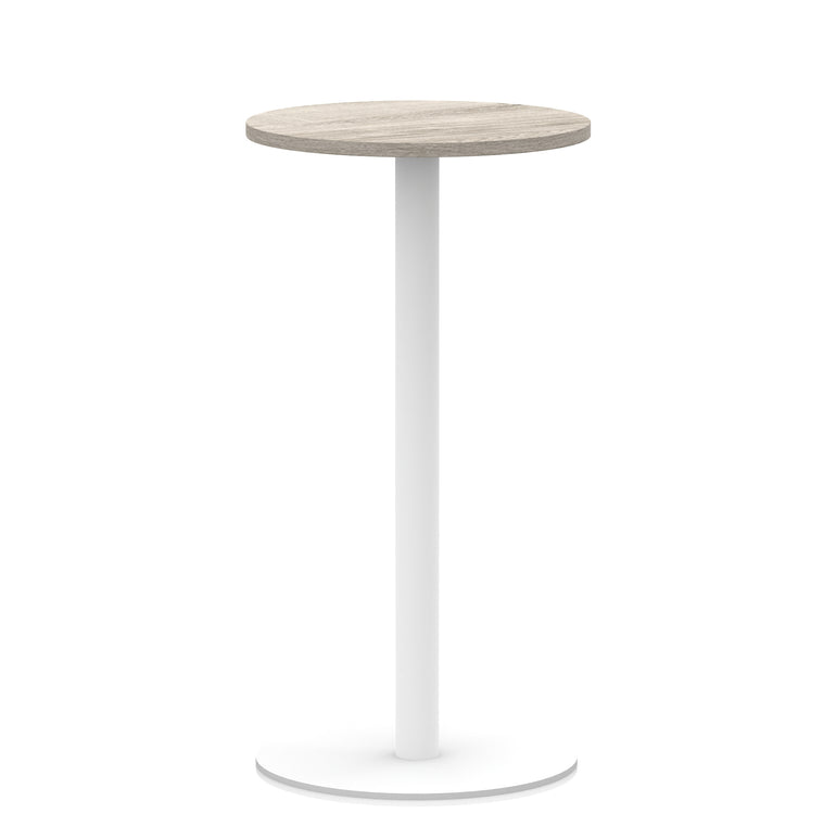 Italia Round Poseur Table White Leg