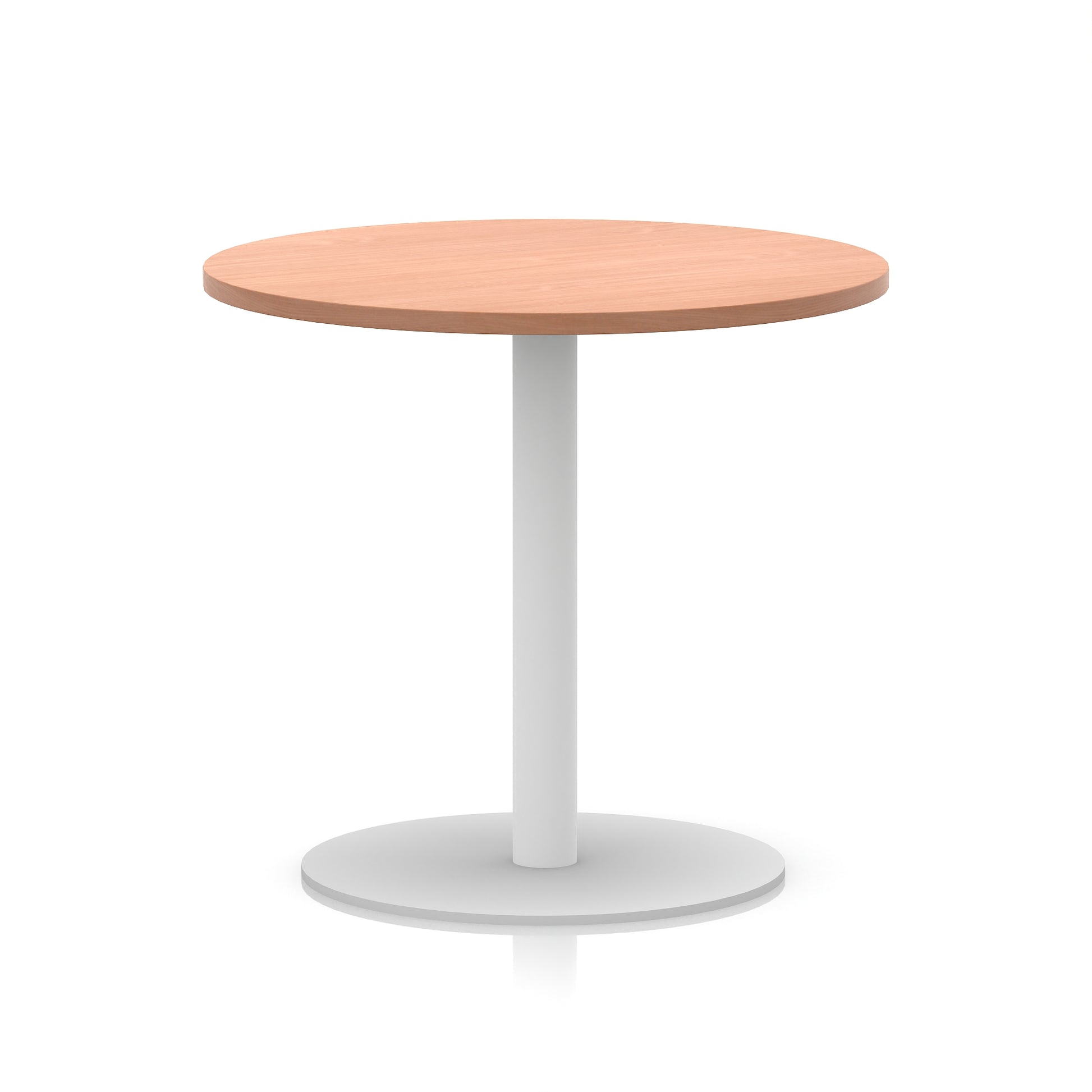Italia Round Poseur Table White Leg