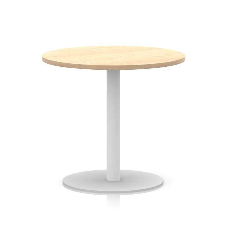 Italia Round Poseur Table White Leg