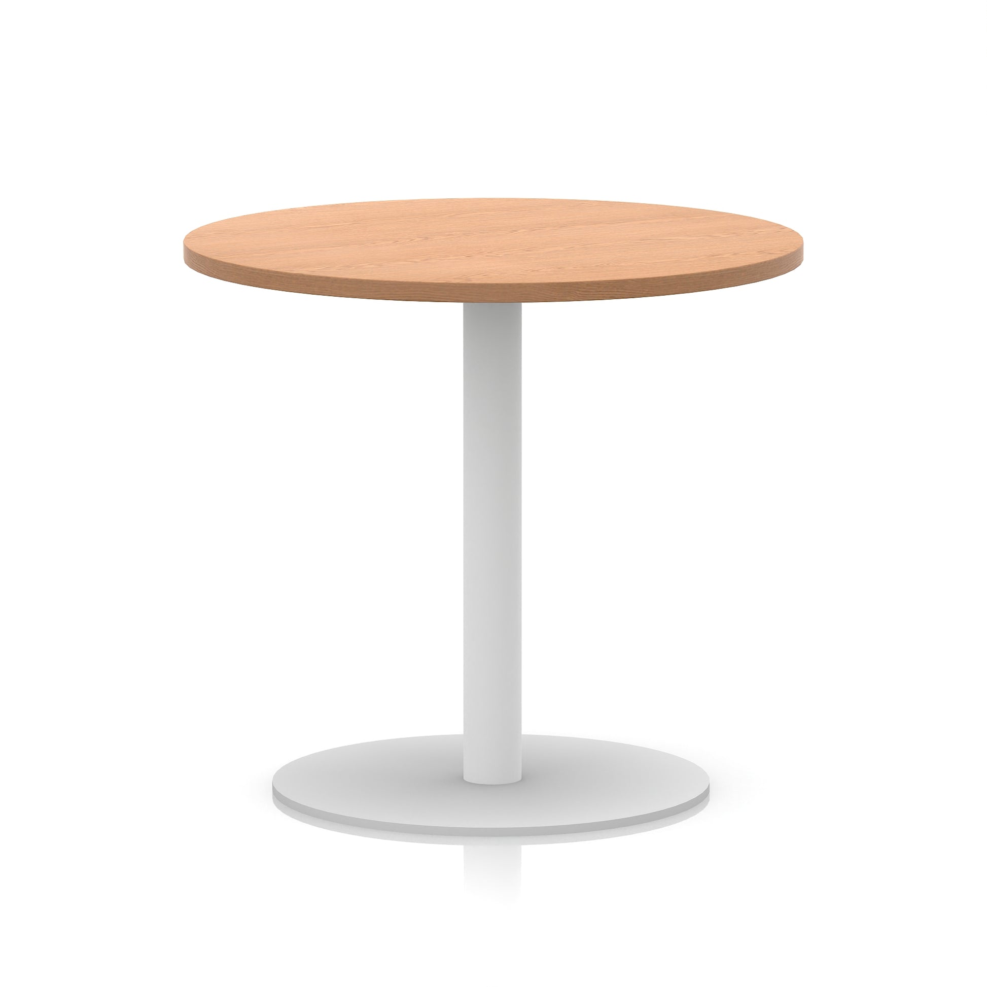 Italia Round Poseur Table White Leg