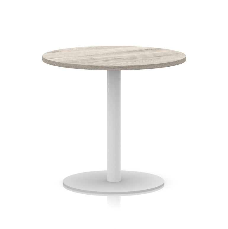 Italia Round Poseur Table White Leg