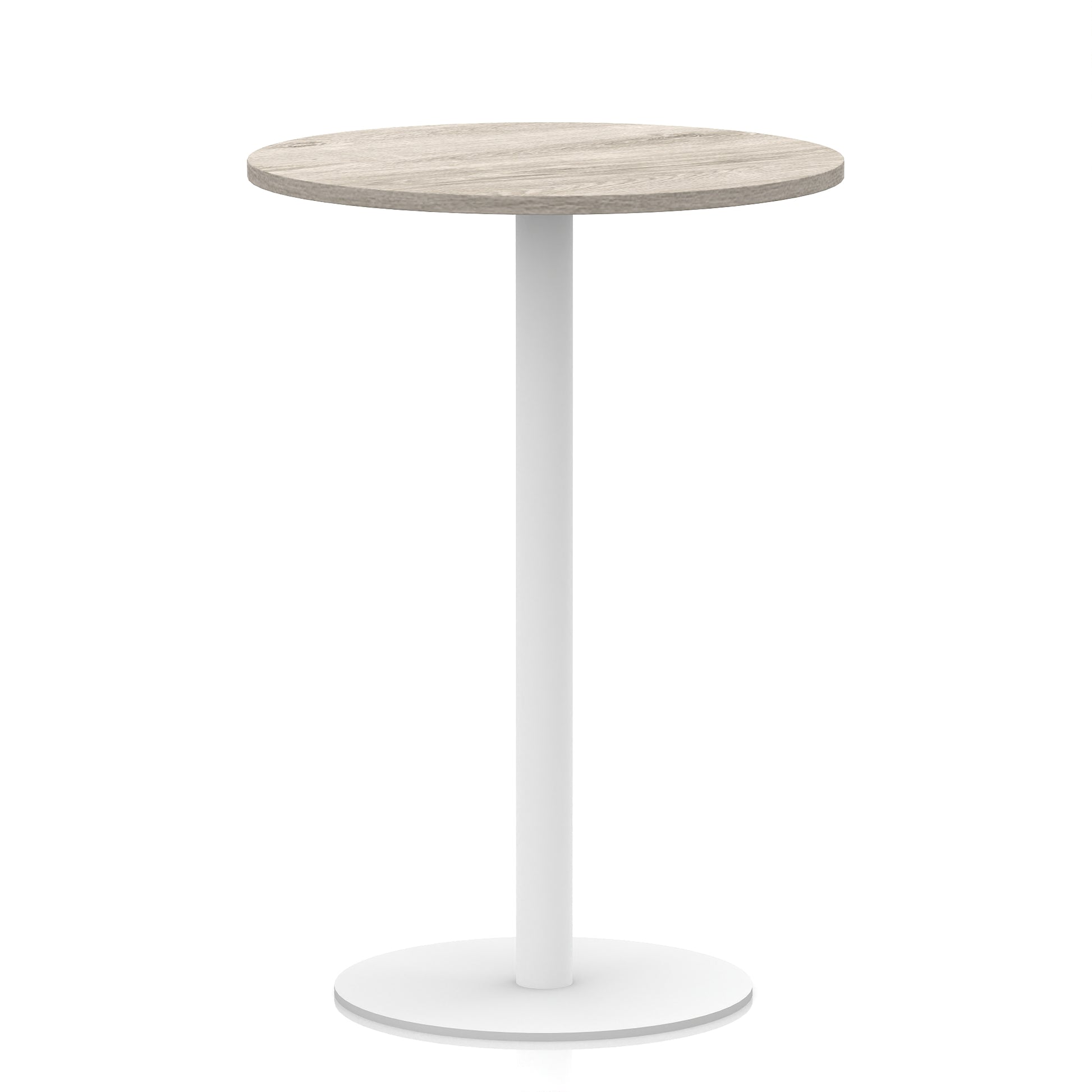 Italia Round Poseur Table White Leg