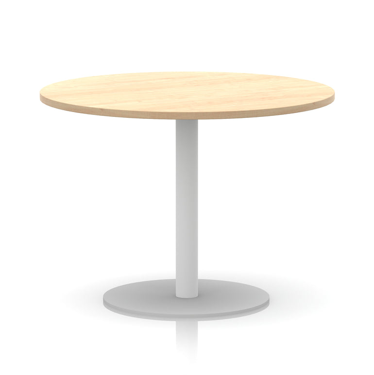 Italia Round Poseur Table White Leg